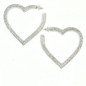 Dazzling Heart-Shaped Hoop Earrings